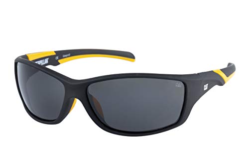 Caterpillar Óculos de sol Grader Wrap, Preto fosco, 67 mm