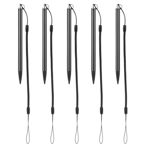 IMIKEYA 5pièces Stylet à Pointe Fine pour Tablette et Téléphone Stylets Capacitifs avec Cordon Anti-Perte Précision pour Écrans Tactiles Résistifs