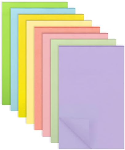 Sticky Notes, 400 Sheets Self Sticky Note 8 Colours Colour Without line Sticky Notes , 100 x 150mm Removable Sticky Notes for Office School and Home