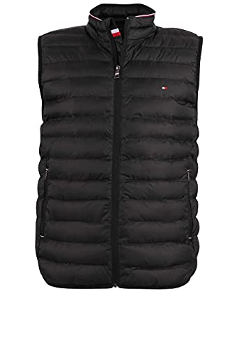 Tommy Hilfiger Men's Core Packable Circular Gilet, Black, M