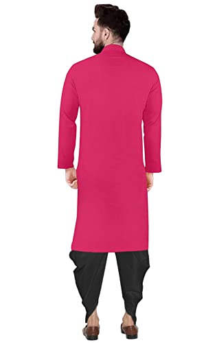 Image of Trustous Mens Cross Kurta Dhoti Set In Cotton