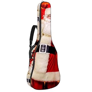 Housse pour guitare – Rembourrage épais – Résistant à l’eau – Bandoulière réglable – Pour basse électrique de 101,6 à 106,6 cm – Père Noël avec cadeaux, Multicolore 5., 42.9×16.9×4.7 in, Sacs pour - Les Beatles, Paul McCartney, John Lennon, RIngo Starr, George Harrison
