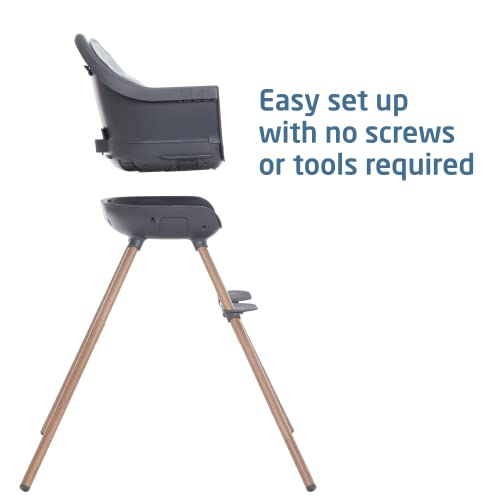 Image of Maxi-Cosi Moa 8-in-1 Highchair, Machine Washable, Compact, Lightweight Design, Essential Graphite