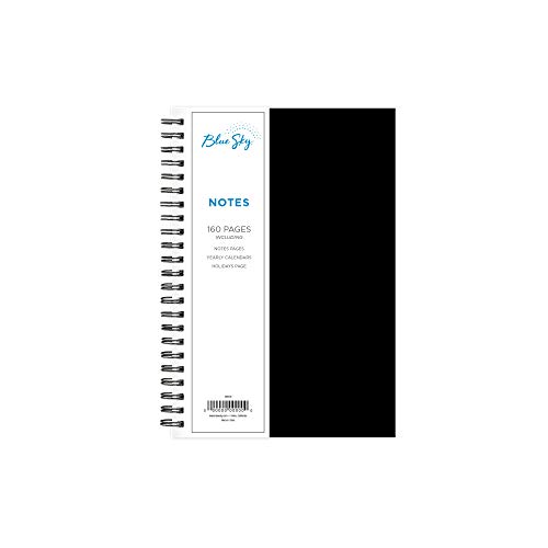 Cahier à spirales professionnel grand format 14,6x8,5 carnet de notes noir 160 pages en vinyle