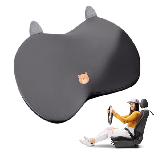 Cojín de apoyo lumbar, soporte lumbar de espuma viscoelástica, cojín lumbar, transpirable y portátil, cojín lumbar, cojín lumbar ergonómico para dolores de espalda