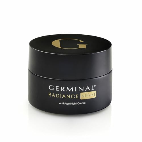 GERMINAL Radiance Night - Crema Antiarrugas Mujer A Partir de 40 Años, Crema de Noche para Todo Tipo de Pieles Aportando Firmeza y Luminosidad con Efecto Botox Like y Unifica el Tono, 50ml