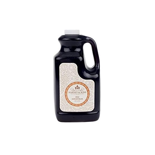 Harney & Son's Chai Black Tea Concentrate (64oz Jug) - Blended Black Tea with Sugar, Cinnamon, Cardamom & Cloves - Contains Caffeine - Refrigerate After Opening