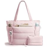 Bolso Tote para Mujer,Bolso de Mano Ligero y Espacioso con Compartimentos y Correa Acolchada para El Hombro,Ideal para Ir...