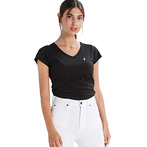 Polo Ralph Lauren - T-Shirt mit V-Ausschnitt, Polo schwarz, X-Small