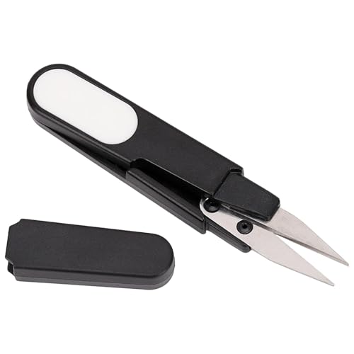 Herramienta de Corte Pesca, Cortador en Forma U, Herramienta Tijera Tijeras Pesca Multiusos, Pescado portátiles con Cubierta Seguridad para Agua Salada y AG