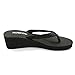 ONEHOO W823 Women Platform Wedge No-Slip Thong Flip Flops High Heels Beach Dressy Sandals (US5/EU36, Black)