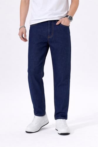 Image of Men's Slim Relaxed Fit Mid Rise Tapered Fit Non-Stretch Denim Jeans | Cotton Blend Casual 5 Pocket Denim Jeans for Men