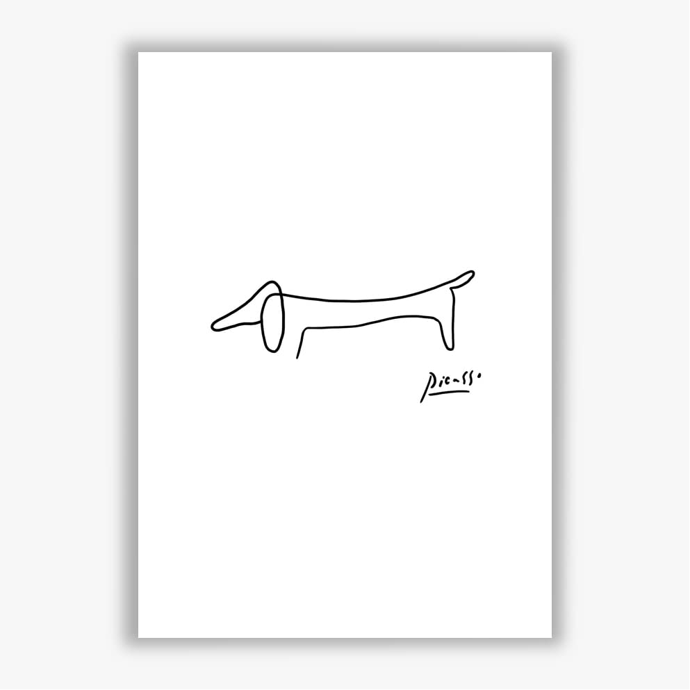 Impression Pablo Picasso chien saucisse, affiche encadrée coup de cœur - 2