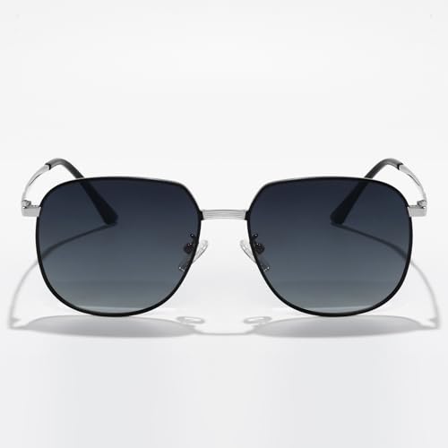 Classic Polarized Round Sunglasses for Men Oversized Round Frame Sunglasses UV Protection for Driving Golf Outdoor Activities2