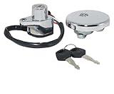 Für Kawasaki Für EN500 Für Vulcan 500 LTD Für VN800 Für Vulcan 800/800 Für Classic/800 Für Drifter Motorradschlüssel Tankdeckel-Set Zündschalter Sitzbank Motorrad-Zündschloss