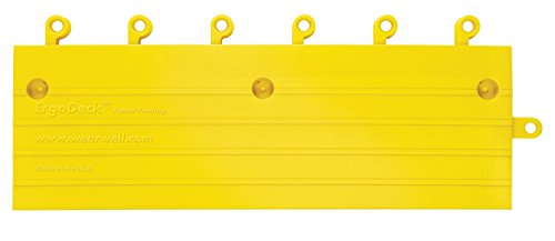 Wearwell ErgoDeck Anti-Fatigue Ramp - Yellow, Pack of 10. 6' W x 18' L x 7/8' Thickness. PVC Vinyl. Positive Interlocking System. Wet or Dry Applications (560.78x6x18YL-CS10)