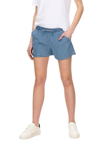 ONLY ONLPema Lyocell - Pantalones Cortos de Mezclilla para Mujer, Azul (Medium Azul Denim), S