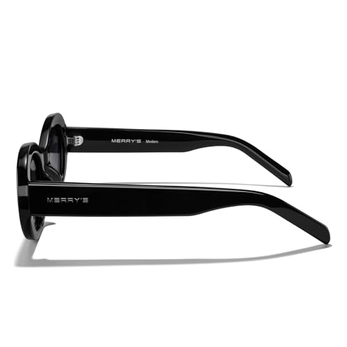 MERRY'S Modern Oval Round Acetate Sunglasses for Women UV400 Polarized Sunglasses S61913