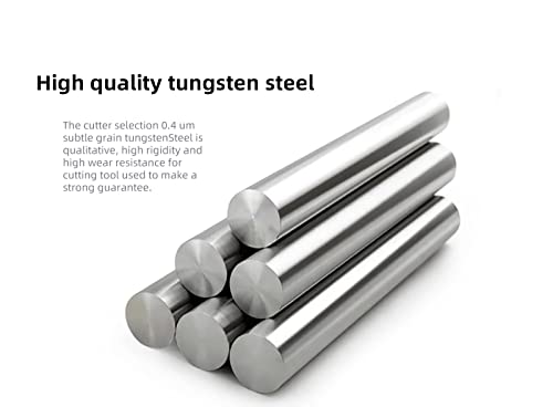 Image of XJL 3 Pcs Carbide Ball Nose End Mill R Angle CNC End Mills Machine Milling Cutter Spiral Mills Tool for Aluminium 2 Flute HRC 55