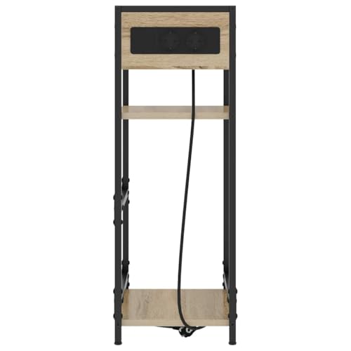 Table de chevet avec prise, le meuble compact contre les câbles emmêlés - 7