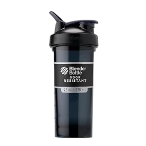 BlenderBottle Shaker Bottle Pro Series Perfect for Protein Shakes and Pre Workout, 28-Ounce, Black