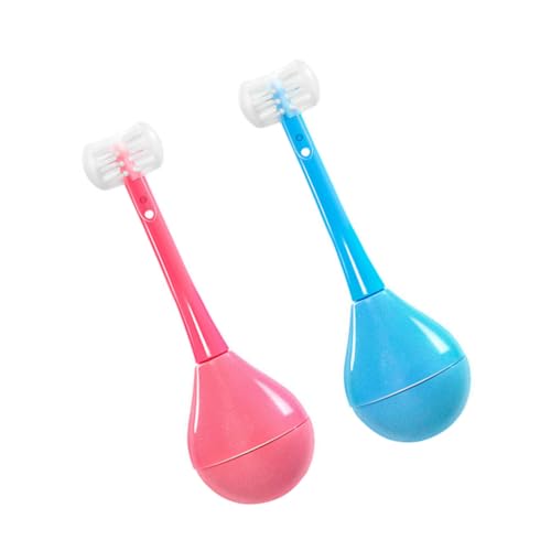 DEARMAMY 2Piezas Cute Toothbrush Soft Bristle Manual Toothbrushes For Children Fun Encourage Healthy Brushing Habits