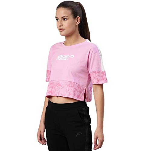 Image of Proline Cotton Solid Round Neck Womens T-Shirt