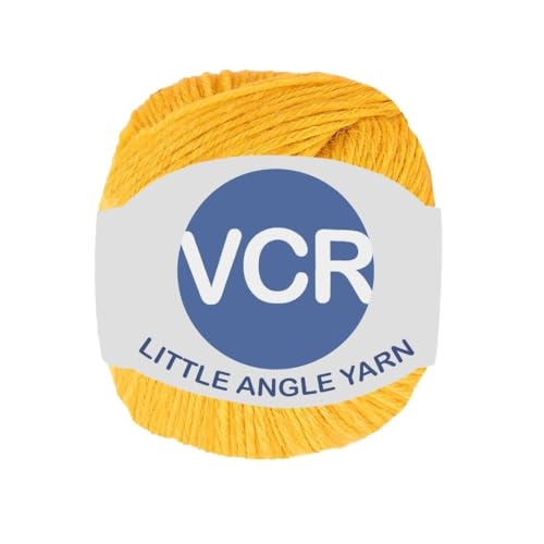 Image of VCR 4 Ply Turmeric Yellow Little Angle Yarn, 25 Grams, 92 Meters Length, 100% Acrylic Soft Baby Knitting Yarn for Crochet, Newborn Sweaters, Soft Baby Socks, Mittens and Leggings, Pack of 1