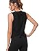 Bamans Camiseta sin Mangas Camisas para Mujer Deportiva Yoga Running Chaleco para Entrenamiento Fitness Tops (Negro,Large)