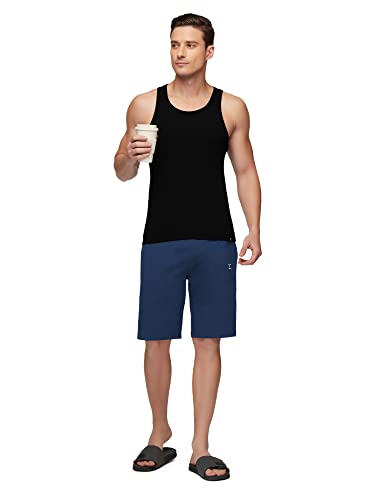 Image of XYXX Men's 100% Combed Cotton Ribbed Regular Fit Solid Round Neck Vest | Anti Bacterial Finish, Racer Back Baniyan for Man, Tag Free Comfort Man's Inner