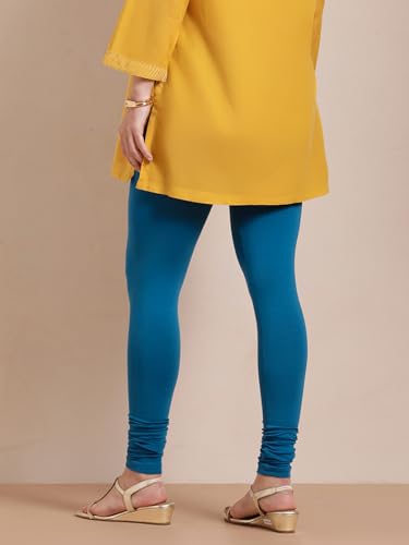 Image of TWIN BIRDS Tailored Cut and Classic Fit Super Stretchable Elastane Fabric Churidar Leggings for Women