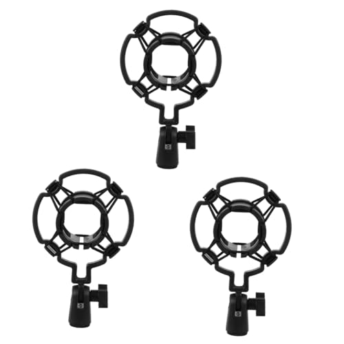 Toddmomy 3 Pcs Shockproof Mount Mic Holder Universal Mic Anti-vibration Suspension Rack Clamp for Broadcast Use