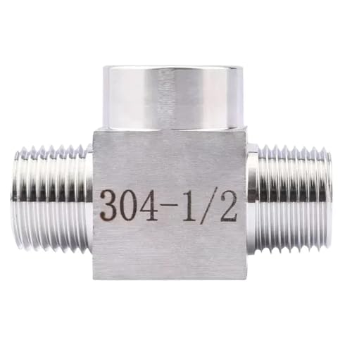 Divisor de tubería de acero inoxidable de 3 vías con rosca BSP y NPT 2