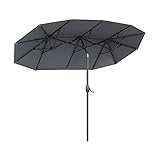 Schirmbezug aus Polyester; Bespannung: 100% Polyester ca. 220g/m², Bespannung mit Volant und Bandeinfassung；