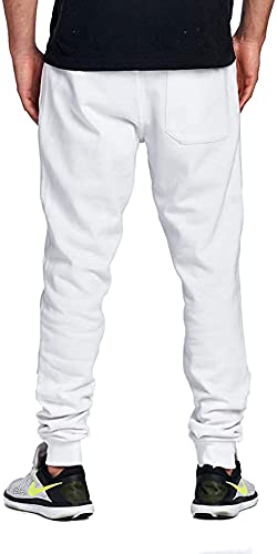 Image of ProGo Men's Casual Jogger Sweatpants Basic Fleece Marled Jogger Pant Elastic Waist