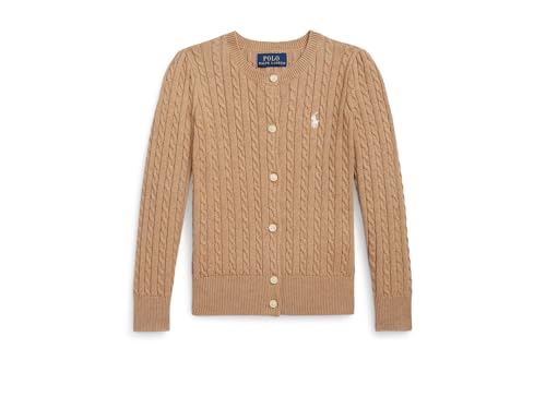 POLO RALPH LAUREN Girls' Mini-Cable Cotton Cardigan (Toddler/Little Kid)