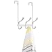InterDesign York Lyra Over Door Storage Rack - Organizer Hooks for Coats, Hats, Robes, Clothes or Towels – 3 Dual Hooks, Pearl White