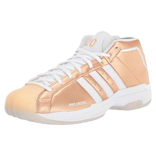 adidas unisex-adult Pro Model 2G,Copper/White/light orange,8.5 M US