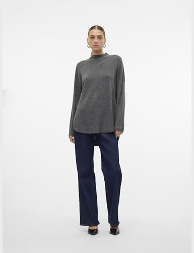 VERO MODA Vmplaza Ls Highnck GA Noos Pull Long Tricot Bouleaudétail : mélange Femme - vue 5