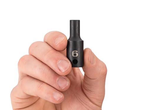 Image of 6-Point Impact Socket, 3 /8 Inch Drive, 6 mm Semi-Deep by TEKTON