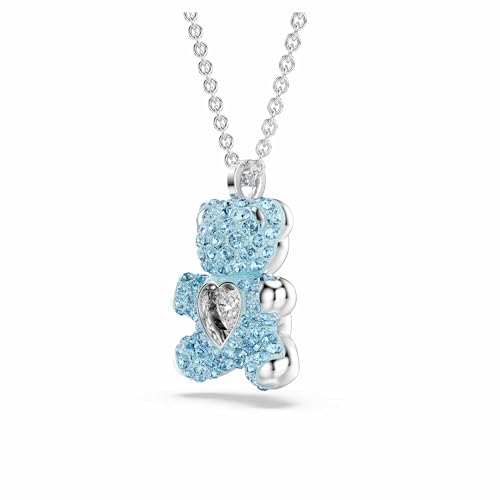 Swarovski Teddy pendant, Bear, Blue, Rhodium finish3