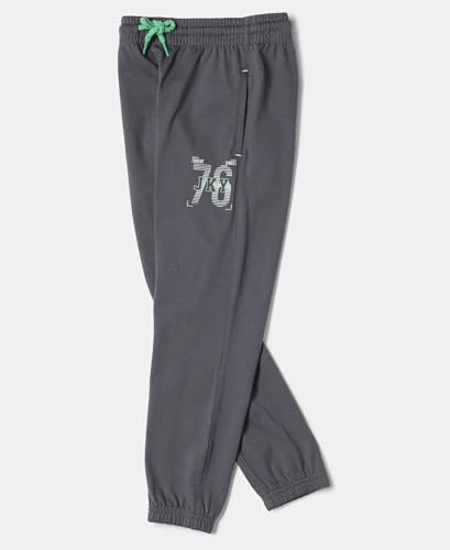 Image of Jockey AB10 Boys Super Combed Cotton Rich Graphic Printed Joggers with Elasticated Hem