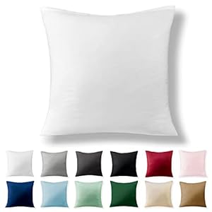 Alreya Renforcé Kissenbezug 80 x 80 cm – 100% Baumwolle mit YKK Reißverschluss, Superweicher Kopfkissenbezug 80×80…