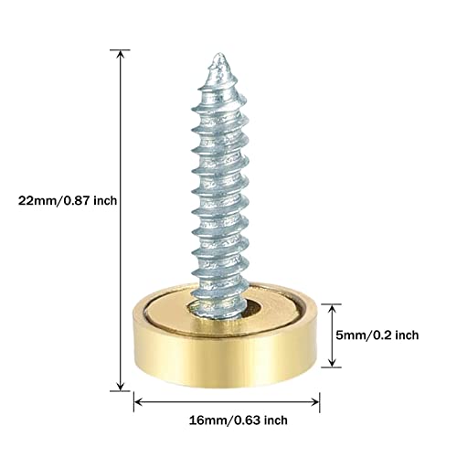 TOP-VIGOR 8Pcs 16mm Mirror Screws - Image 2