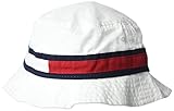 Tommy Hilfiger mens Tino Bucket Hat, Classic White, Small US