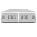 10x20 FT White Canopy Party Tent, Outdoor Waterproof Wedding Canopy with 4 Removable Sidewalls for Birthday Parties, Waterproof Gazebo Shelter for Events&Commercial Use Tent
