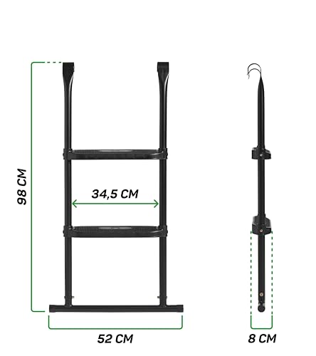Salta Echelles Noir : Échelle robuste pour trampoline de jardin - 5