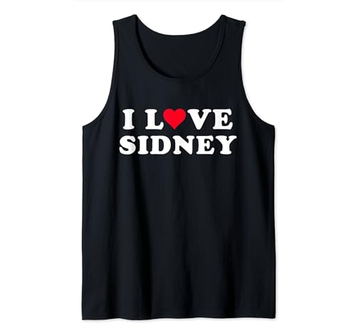 I Love Sidney Matching Girlfriend & Novio Sidney Nombre Camiseta sin Mangas
