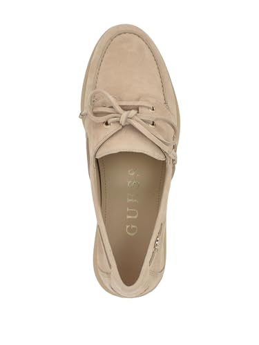 Chaussure bateau Guess Yomaya daim naturel clair mocassin femme taille 41 EU