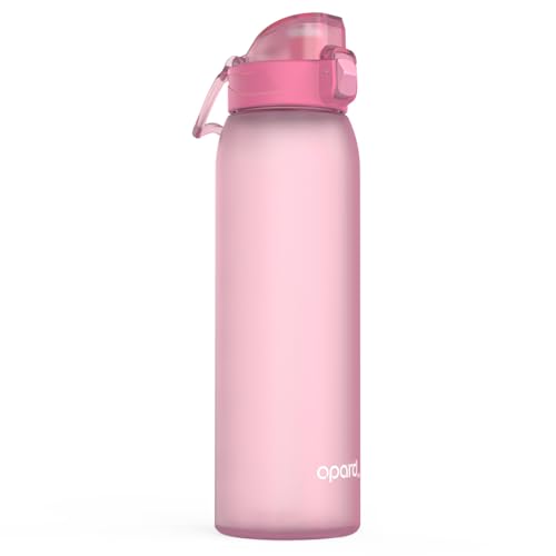 Image of Opard Zip 32oz Plastic Water Bottle Dishwasher Safe, Leakproof Flip-Top Lid, BPA Free Tritan, Wide Mouth Reusable Sports Water Bottle for Gym Hiking Commuting Outdoor Travel and School